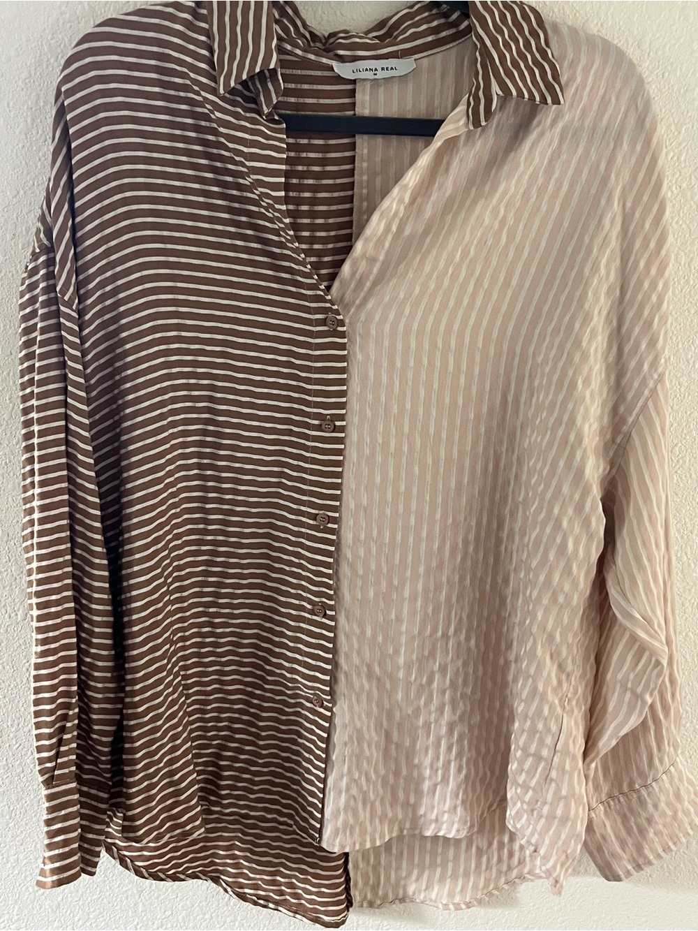 Lightweight, Relaxed-Fit Button-Down Blouse
